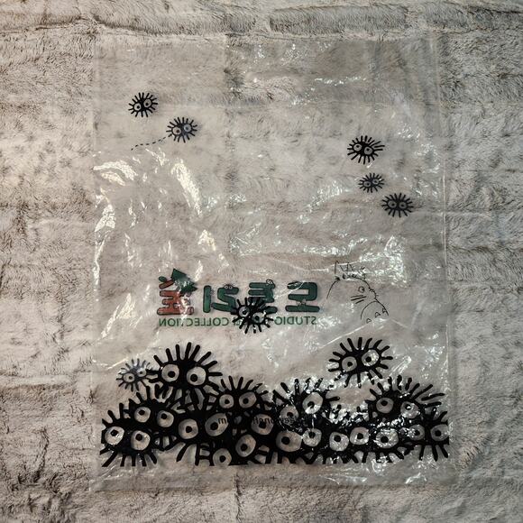 Studio Ghibli Soot Sprites Clear Plastic Bag 19" x 15.5" - Picture 2 of 4